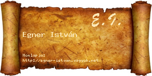 Egner István névjegykártya
